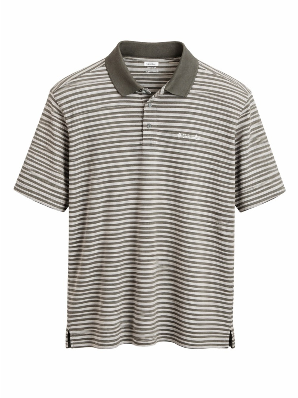 Columbia Grey Stripe Polo Shirt Men's Size XXL